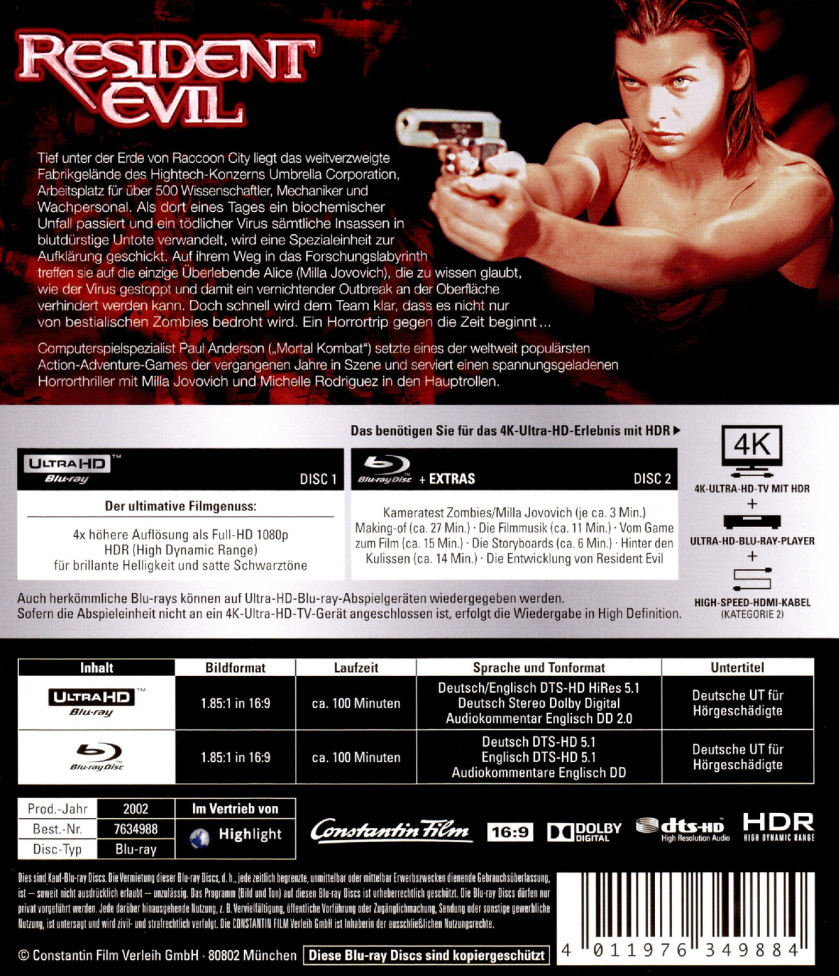 Resident Evil (4K Ultra HD)