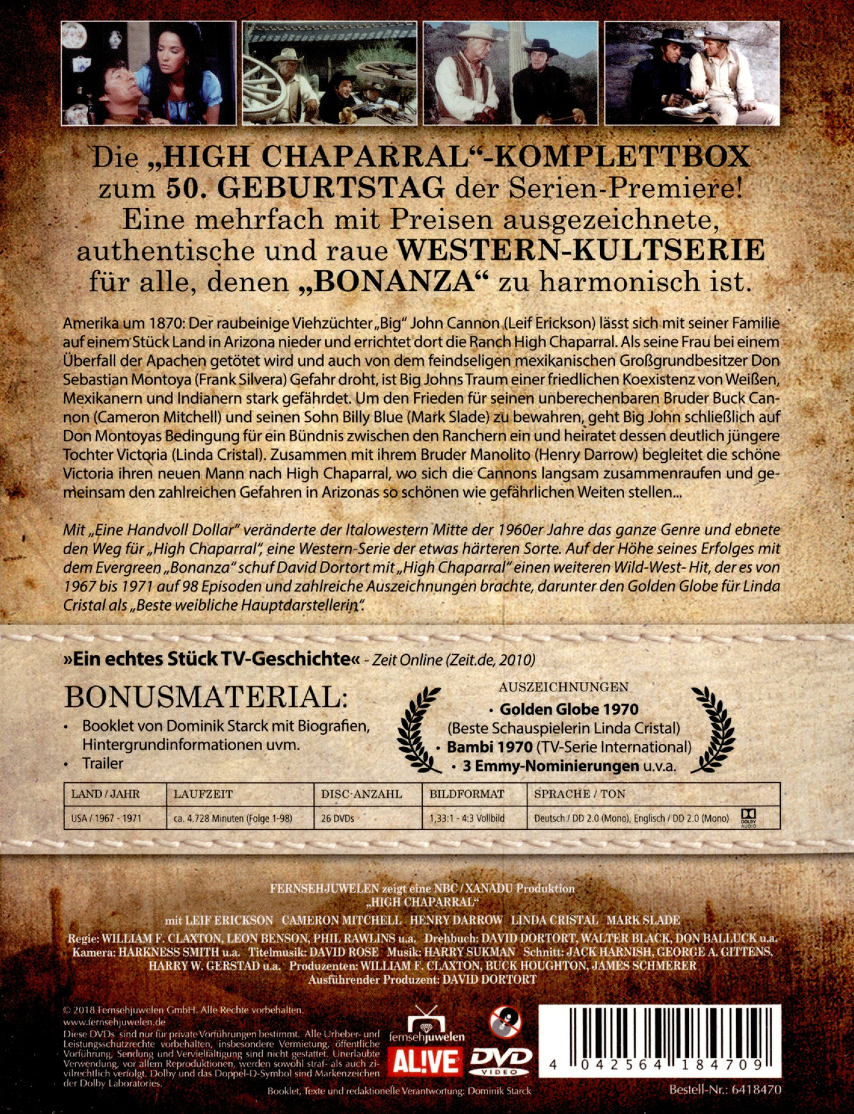 High Chaparral - Komplettbox: Alle vier Staffeln
