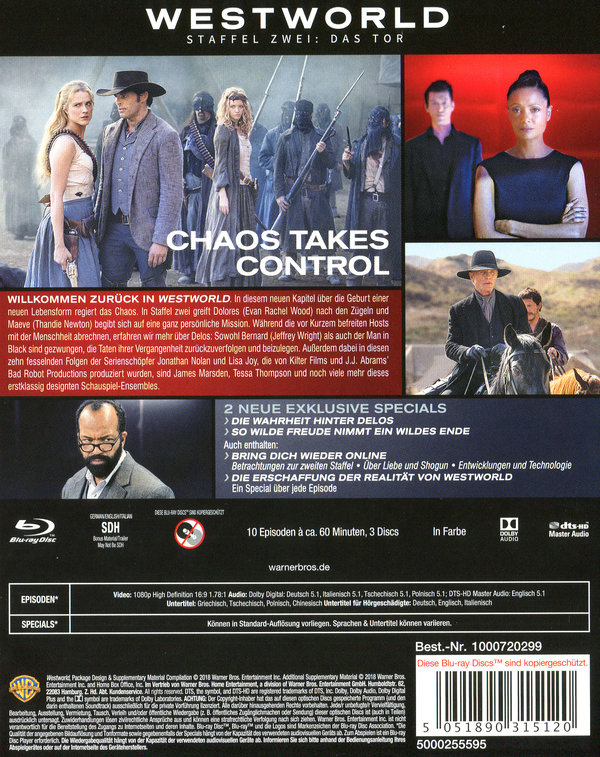 Westworld - Staffel 2 (blu-ray)