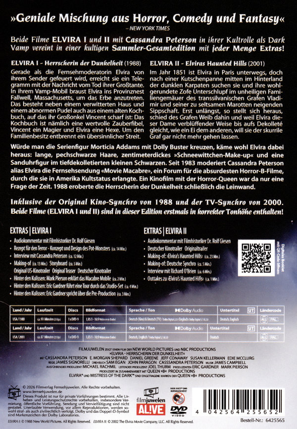 Elvira - Herrscherin der Dunkelheit (inkl. Elvira's Haunted Hills)  [2 DVDs]  (DVD)