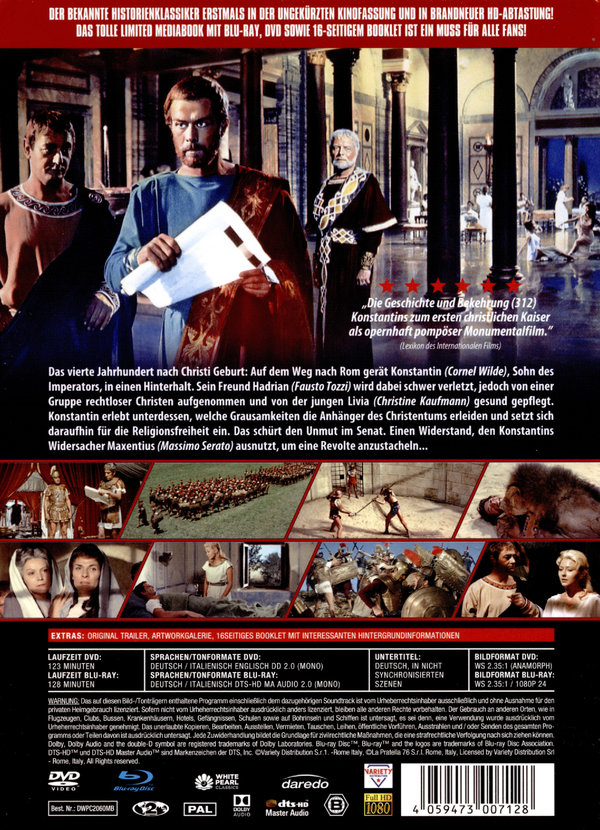 Konstantin der Große - Extended Kinofassung - Uncut Mediabook Edition  (DVD+blu-ray)
