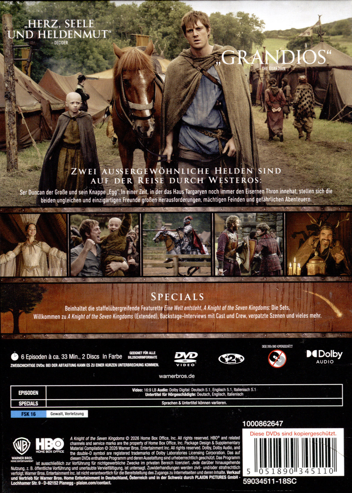 A Knight of the Seven Kingdoms - A Game of Thrones Tale - Staffel 1  [2 DVDs]  (DVD)