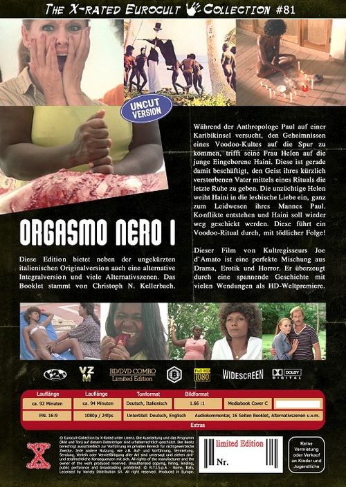 Orgasmo Nero 1 - Woodoo Baby - Uncut Eurocult Mediabook Collection  (DVD+blu-ray) (C)
