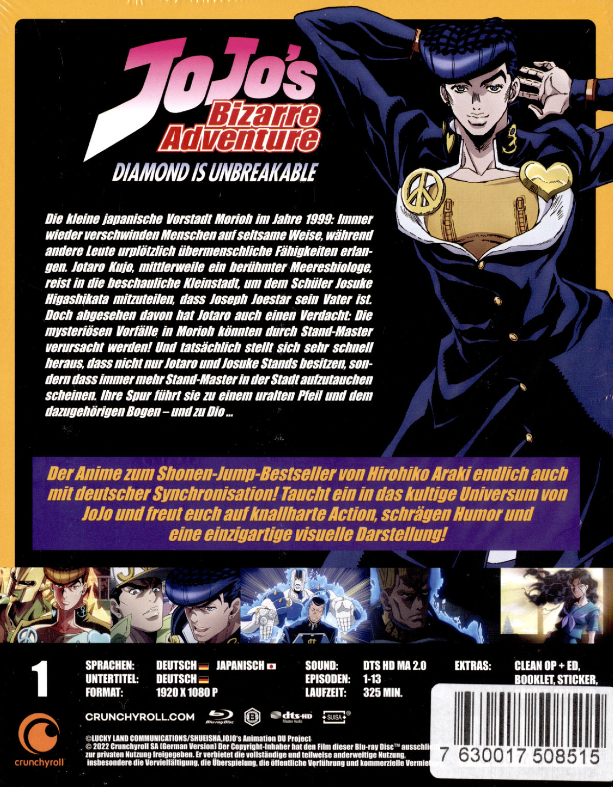 Jojo's Bizarre Adventure Part 4: Diamond is Unbreakable - 3. Staffel - Blu-ray Gesamtausgabe  [6 BRs]  (Blu-ray Disc)