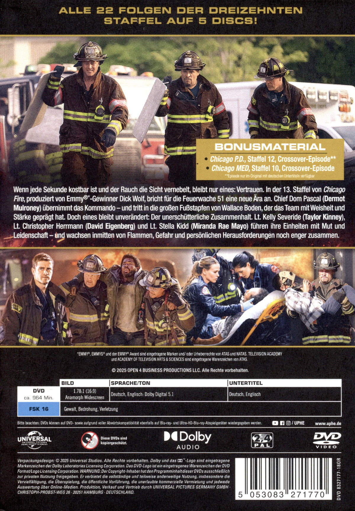 Chicago Fire - Staffel 13  [5 DVDs]  (DVD)