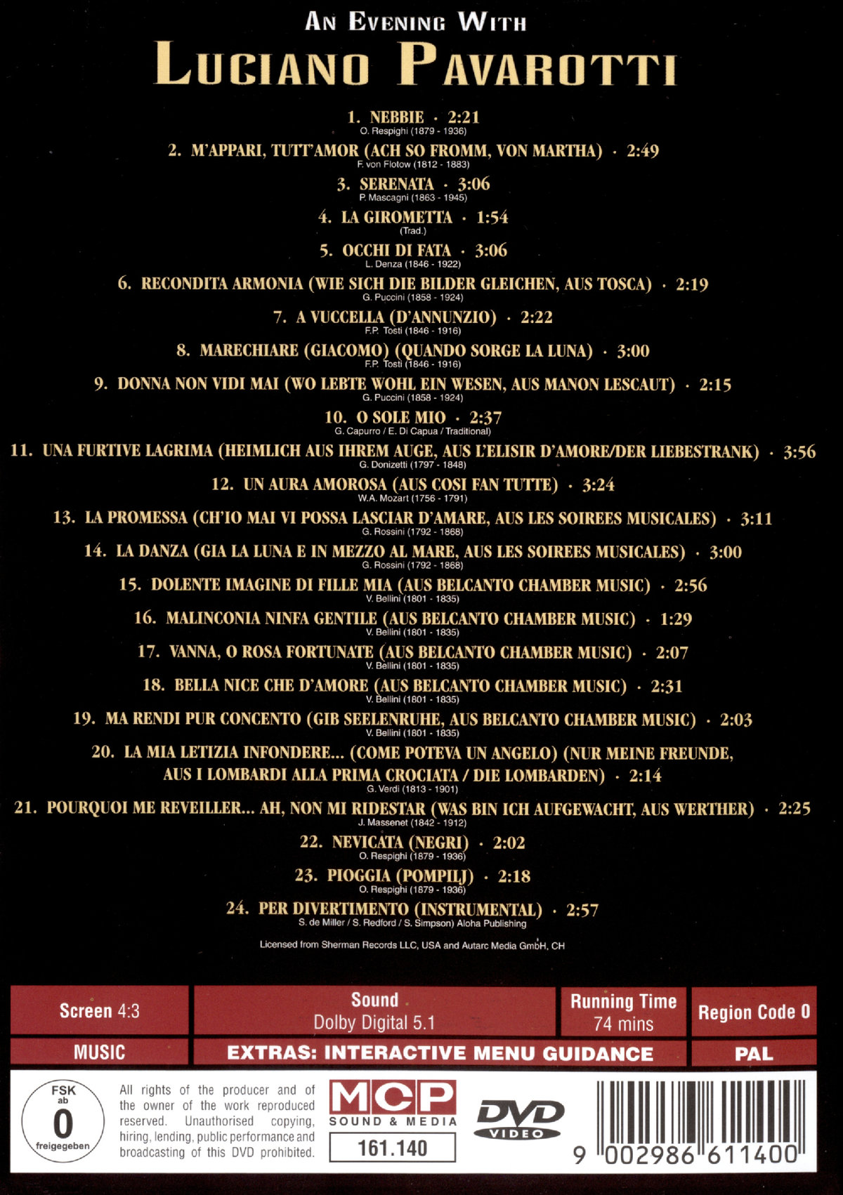 Luciano Pavarotti - An Evening with Luciano P.  (DVD)