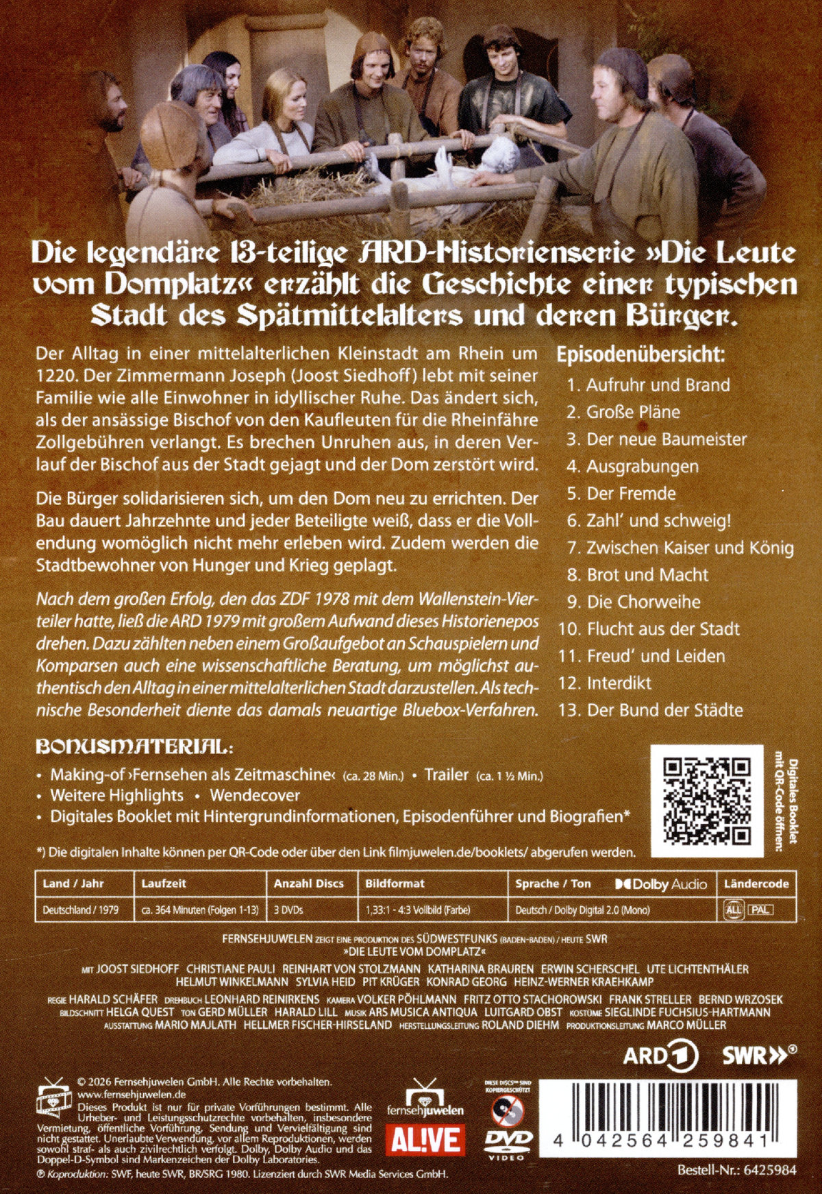 Die Leute vom Domplatz - Die komplette 13-teilige Serie (3 DVDs) (Neuauflage)  (DVD)