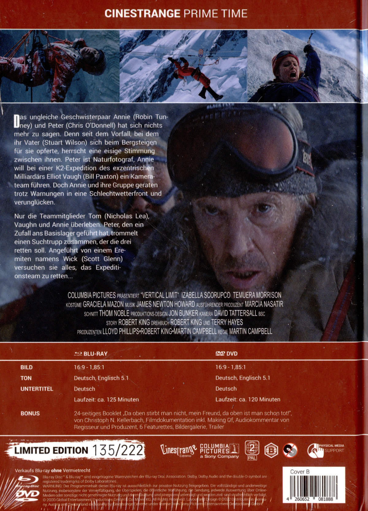 Vertical Limit - Uncut Mediabook Edition (DVD+blu-ray) (B)