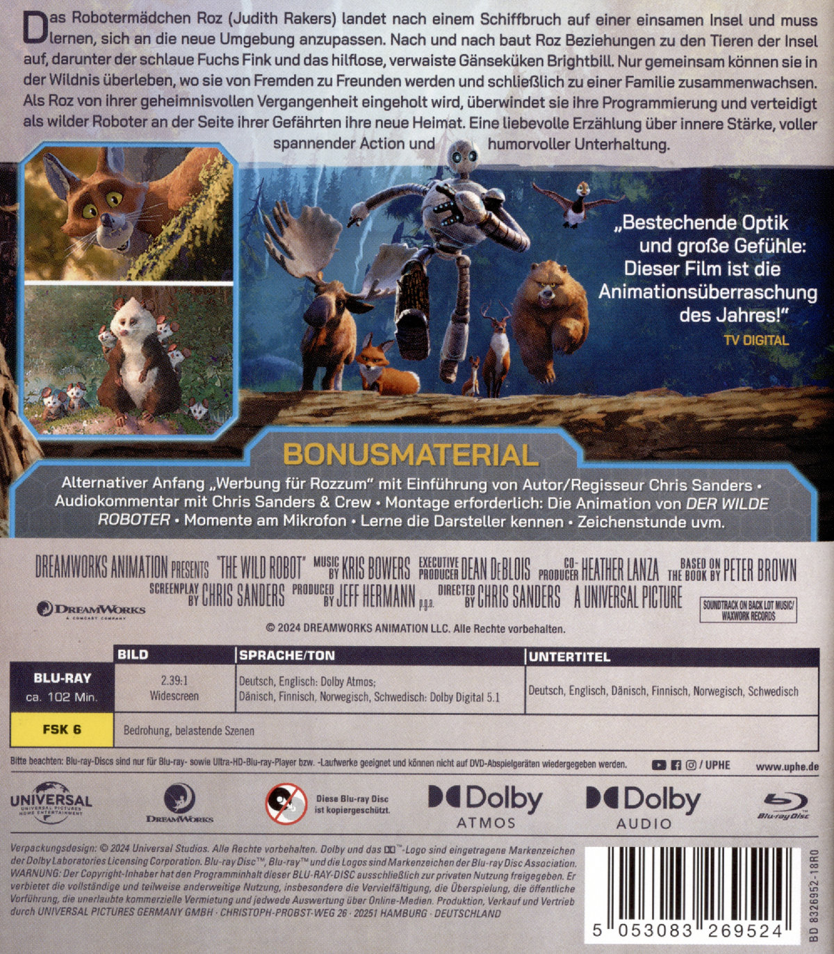 Der wilde Roboter  (Blu-ray Disc)