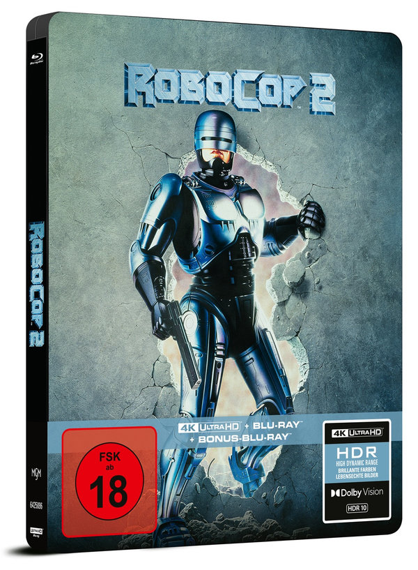 Robocop 2 - Uncut Steelbook Edition  (4K Ultra HD+blu-ray)