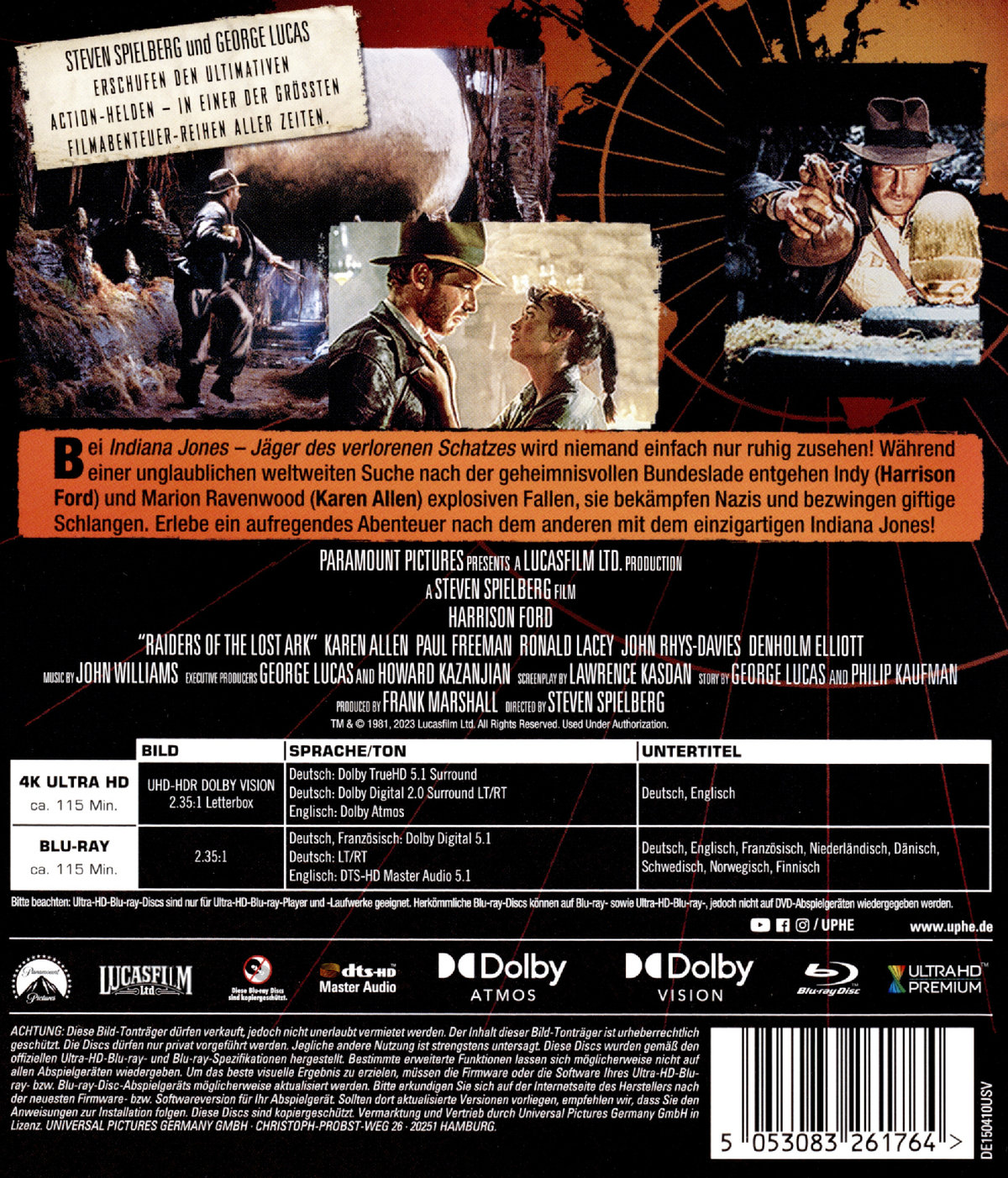 Indiana Jones - Jäger des verlorenen Schatzes (4K Ultra HD)