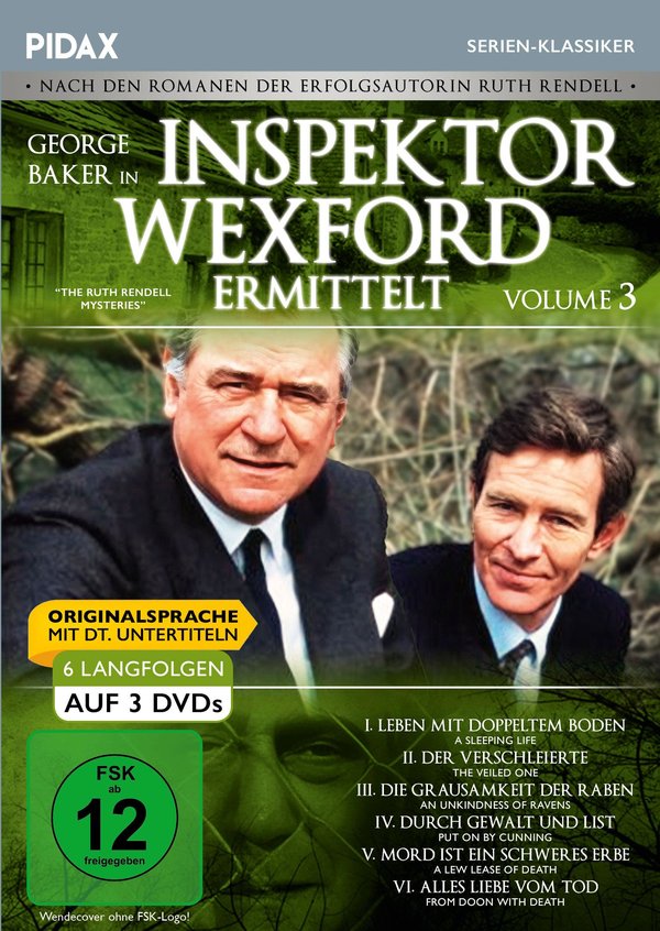 Inspektor Wexford ermittelt, Vol. 3 (The Ruth Rendell Mysteries) / Weitere sechs spannende Langfolgen der legendären Krimiserie in Originalfassung mit deutschen Untertiteln (Pidax Serien-Klassiker)  [3 DVDs]  (DVD)