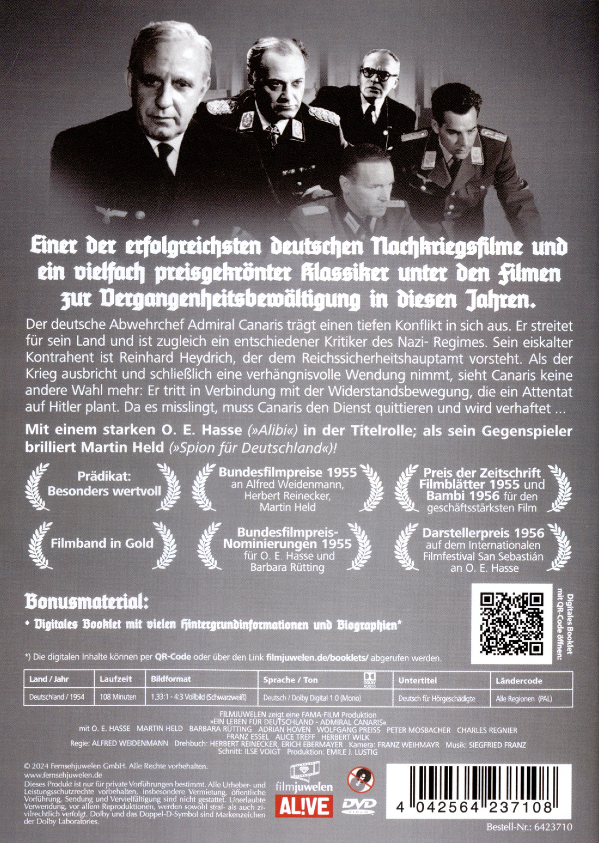 Ein Leben für Deutschland - Admiral Canaris (Neuauflage)  (DVD) Ein Leben für Deutschland - Admiral Canaris (Neuauflage)  (DVD)