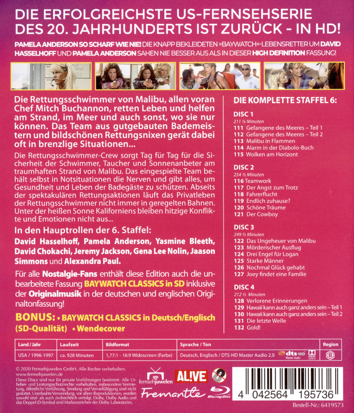 Baywatch HD - Staffel 6 (blu-ray)