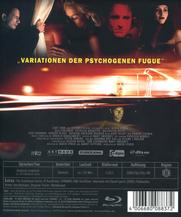Lost Highway - Digital Remastered (blu-ray)