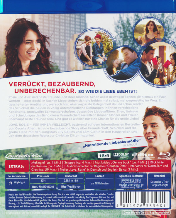 Love, Rosie - Für immer vielleicht  (Blu-ray Disc)