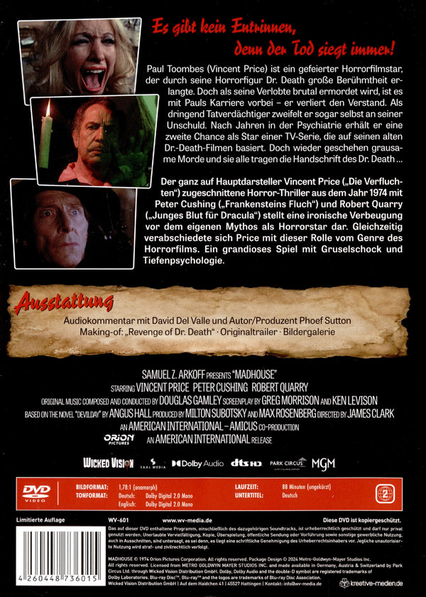 Madhouse - Das Schreckenshaus des Dr. Death  (DVD)