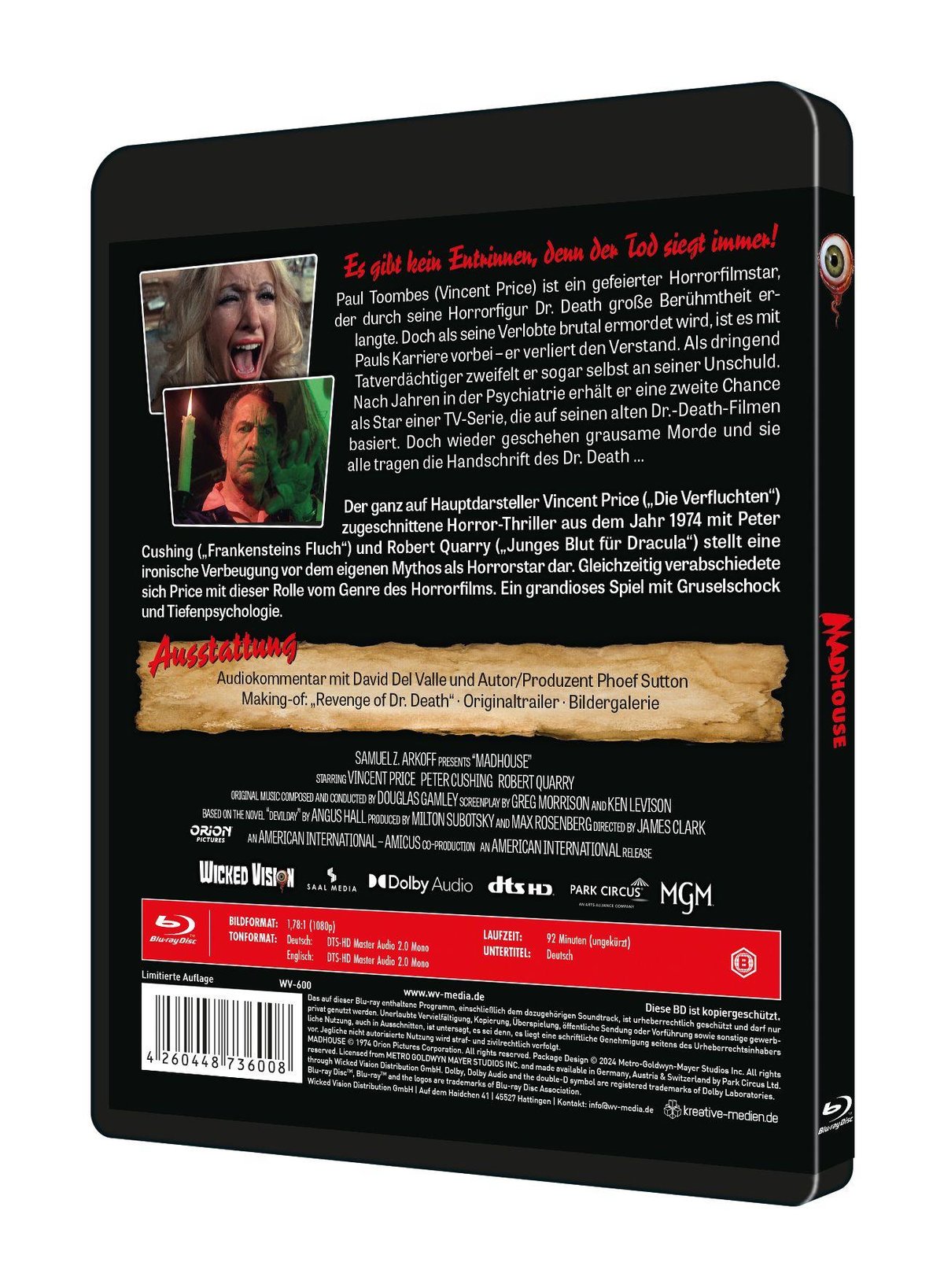 Madhouse - Das Schreckenshaus des Dr. Death  (blu-ray)