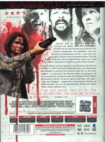 I spit on your Grave - Deja Vu - Uncut Mediabook Edition (DVD+blu-ray) (Cover Wattiert)