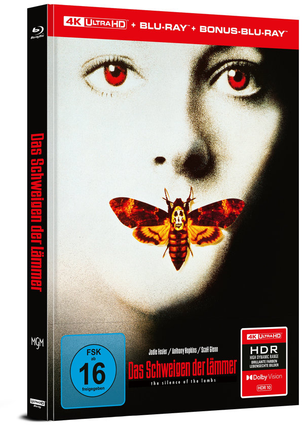 Schweigen der Lämmer, Das - Uncut Mediabook Edition  (4K Ultra HD+blu-ray)