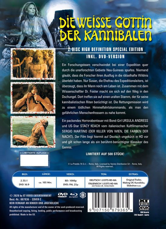 Weisse Göttin der Kannibalen, Die - Uncut Mediabook Edition (DVD+blu-ray) (C)
