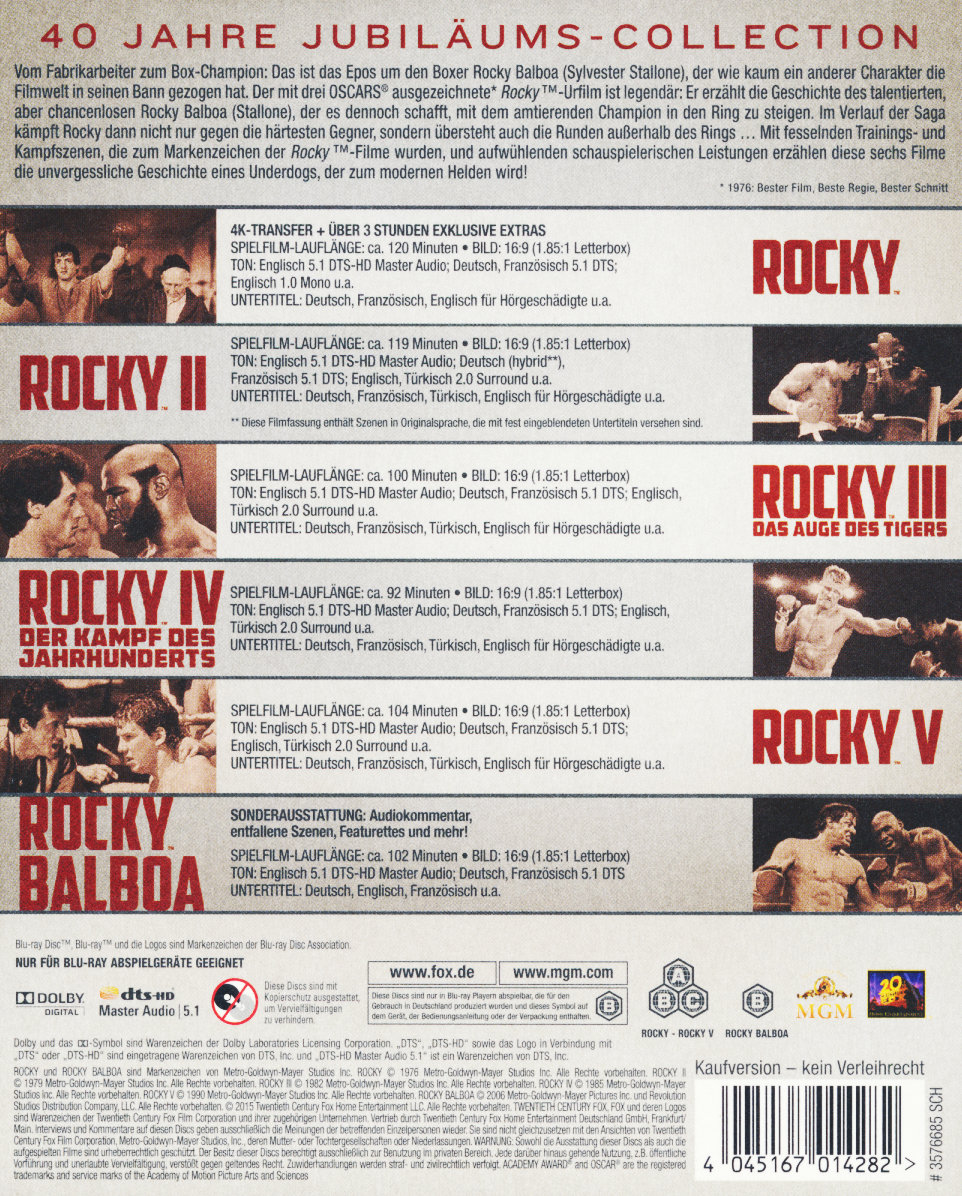 Rocky - The Complete Saga (blu-ray)