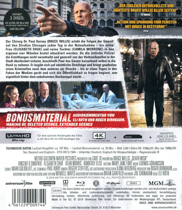 Death Wish - Uncut Edition (4K Ultra HD)