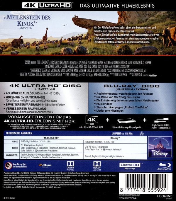 König der Löwen, Der (4K Ultra HD)