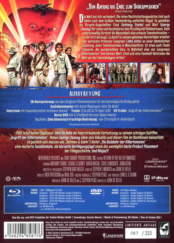 Rückkehr der Killertomaten, Die - Uncut Mediabook Edition (DVD+blu-ray) (B)