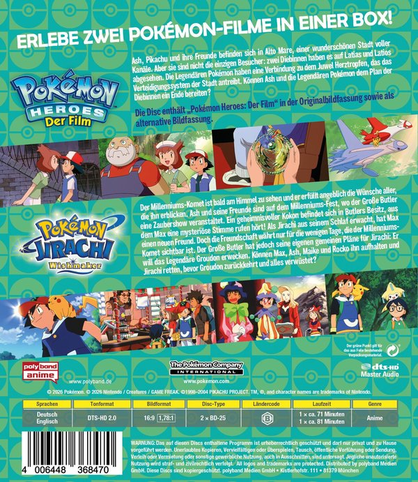 Pokémon 5 / Pokémon 6 - Doppelpack  [2 BRs]  (Blu-ray Disc)