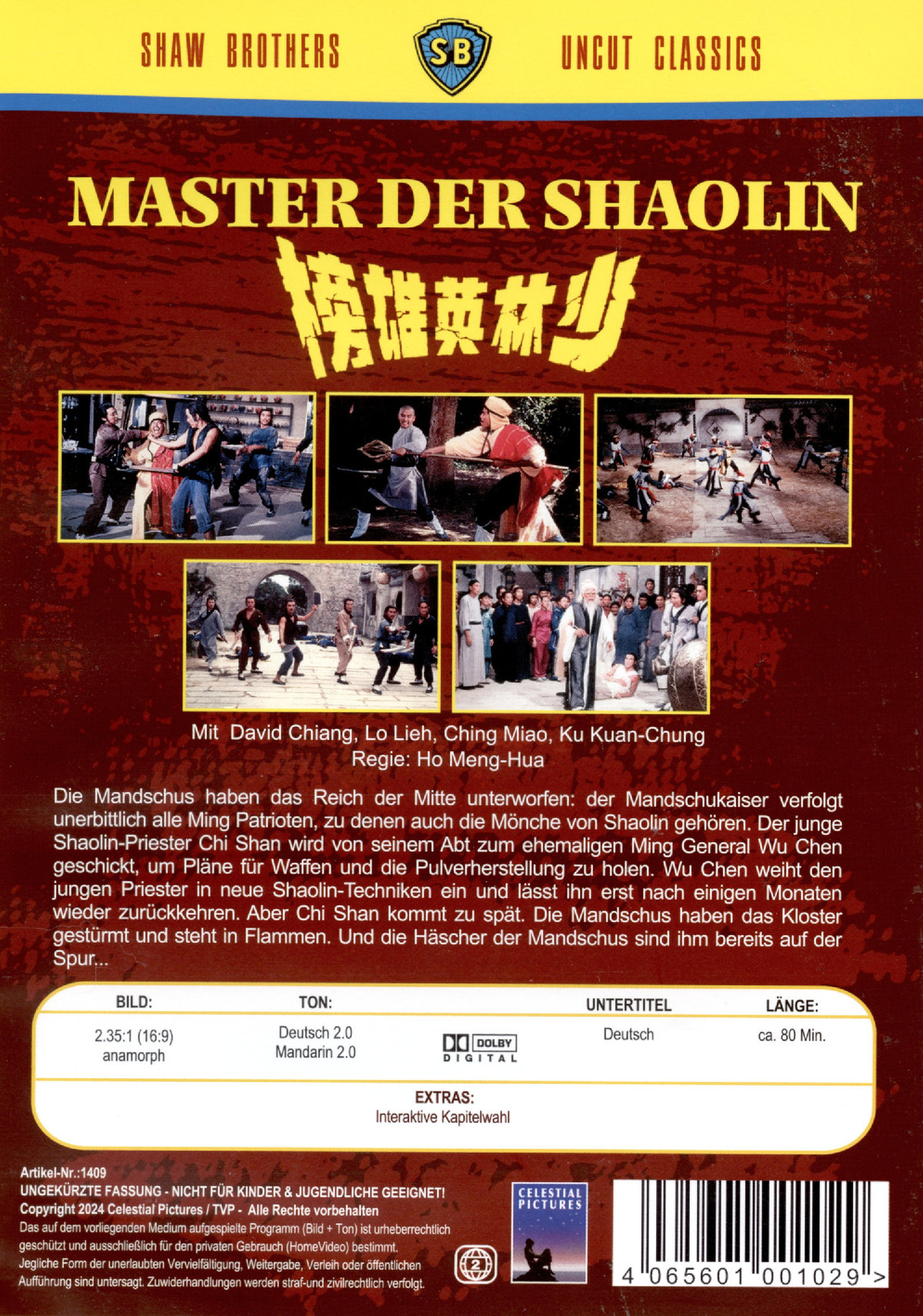 Master der Shaolin - Uncut Edition  (DVD)