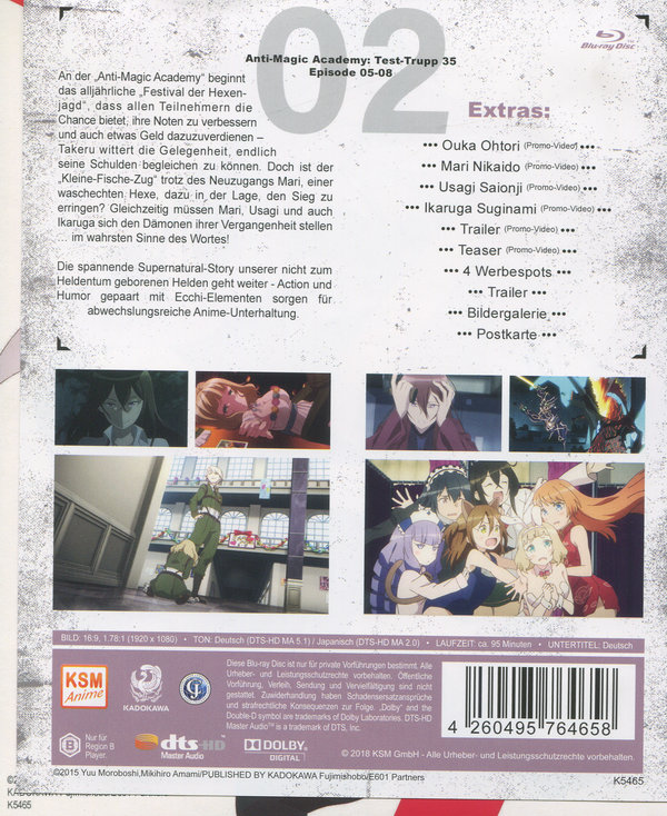 Anti-Magic Academy - Test Trupp 35 Volume 2: Episode 05-08  (Blu-ray Disc)