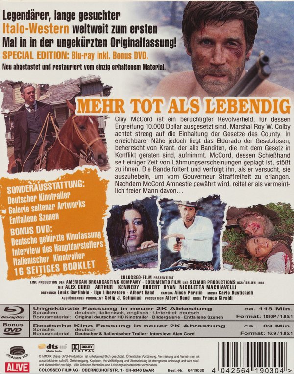 Mehr tot als lebendig (blu-ray)