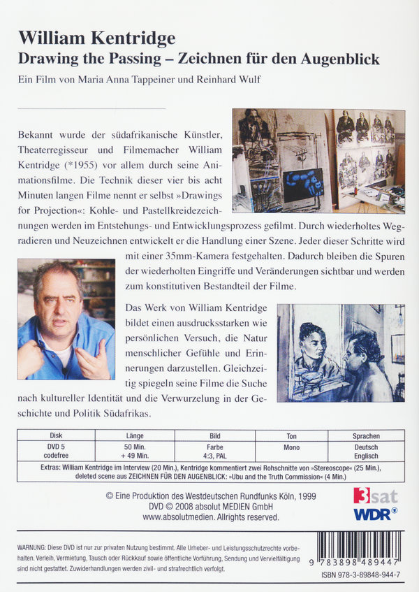 William Kentridge - Drawing the Passing - Zeichnen für den Augenblick  (DVD)