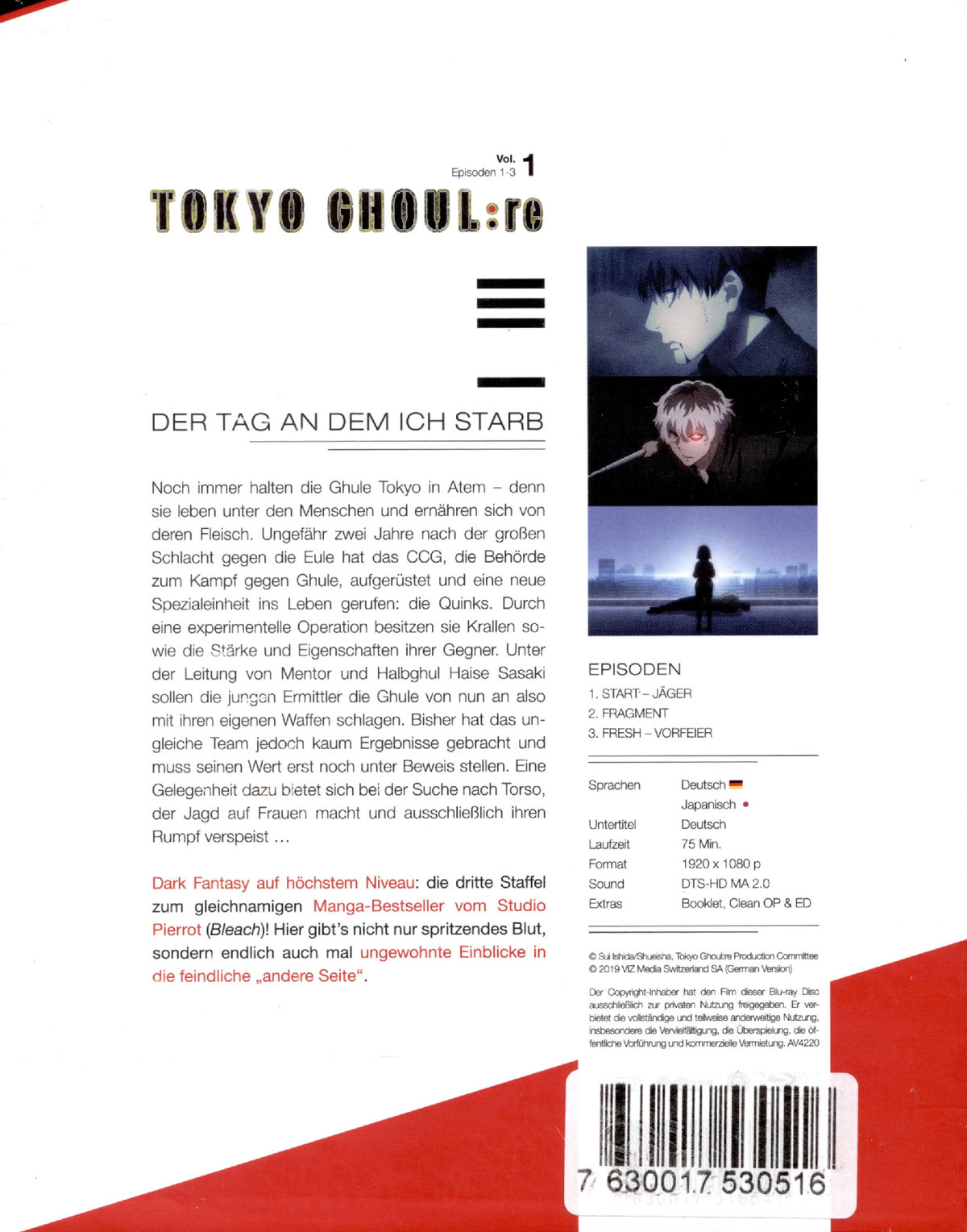 Tokyo Ghoul: re - Staffel 3 - Gesamtausgabe - Box 1  [4 BRs]  (Blu-ray Disc)