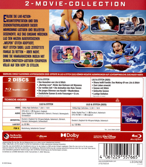 Lilo & Stitch 2-Movie-Collection  [2 BRs]  (Blu-ray Disc)