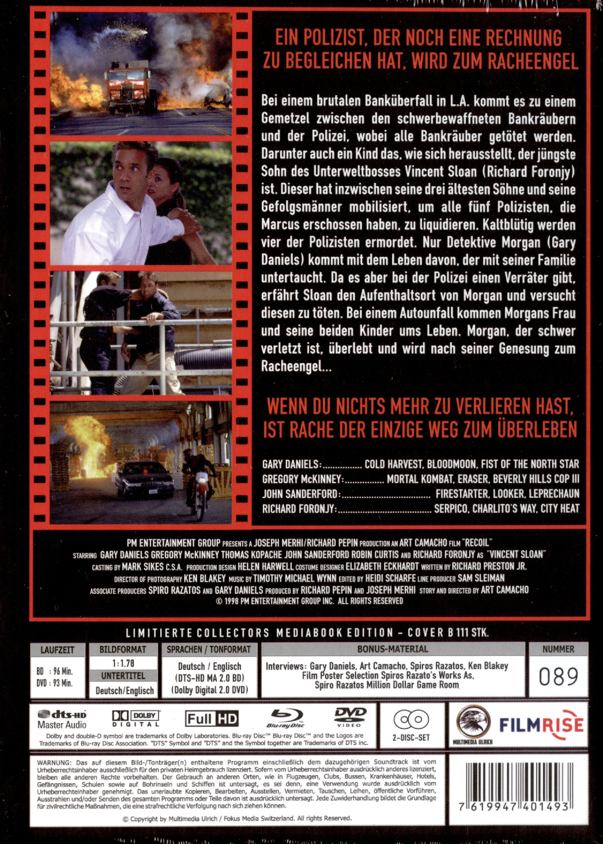 Recoil - Tödliche Vergeltung - Uncut Mediabook Edition  (DVD+blu-ray) (B)