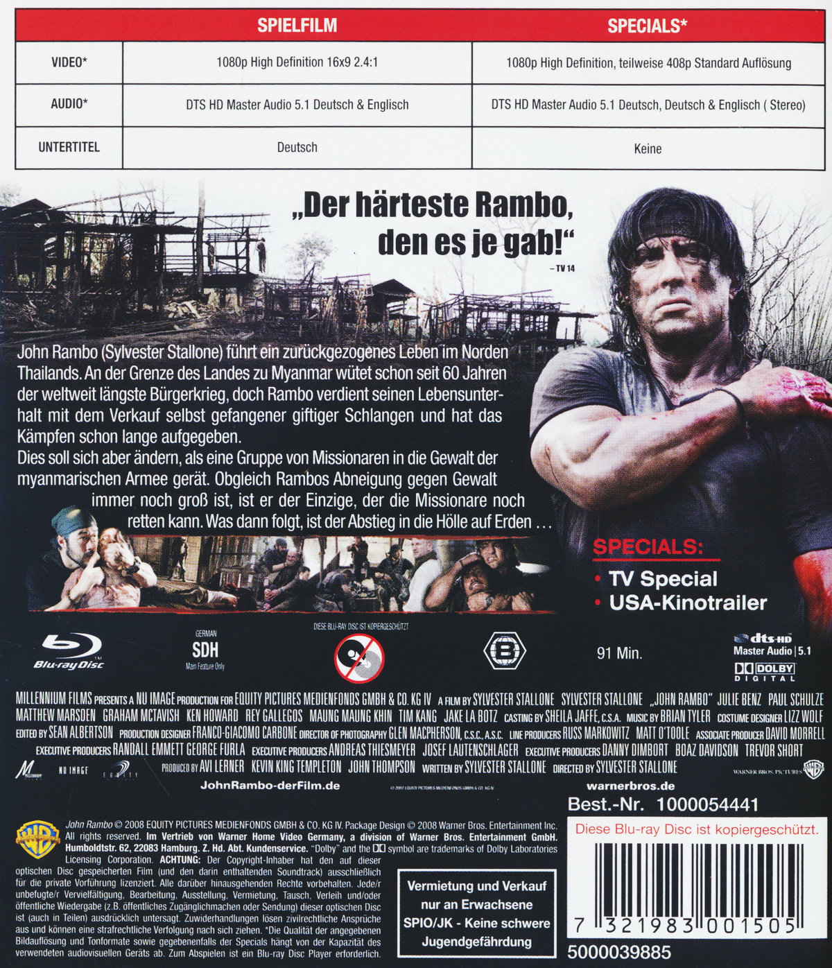 John Rambo - Uncut Version (blu-ray)