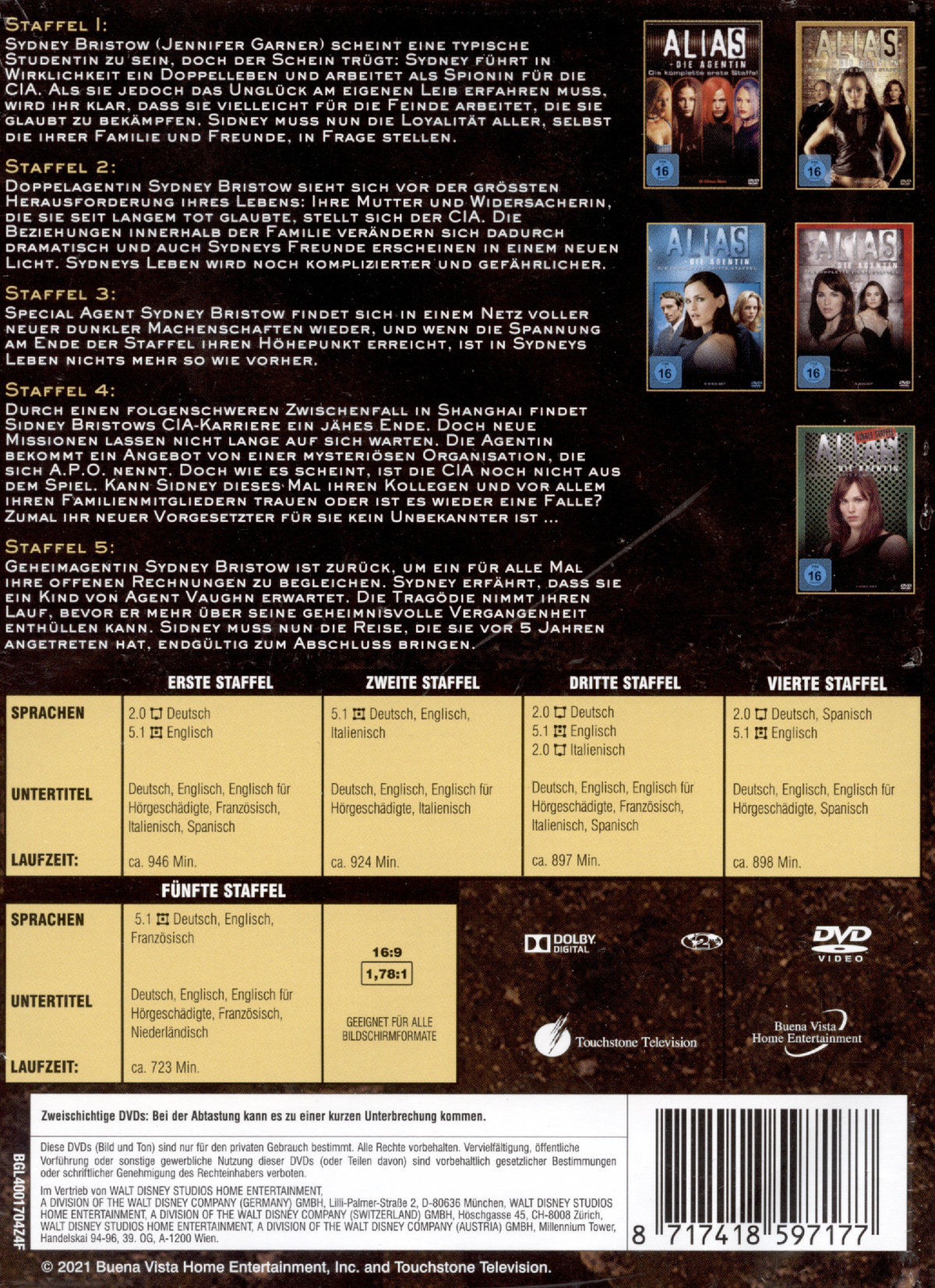 Alias - Staffel 1-5  [29 DVDs]  (DVD)