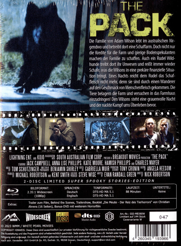The Pack - Uncut Mediabook Edition - Limitiert auf 144 Stück  (+ Bonus-DVD mit weiterem Horrorfilm)  (blu-ray) The Pack - Uncut Mediabook Edition - Limitiert auf 144 Stück  (+ Bonus-DVD mit weiterem Horrorfilm)  (blu-ray)