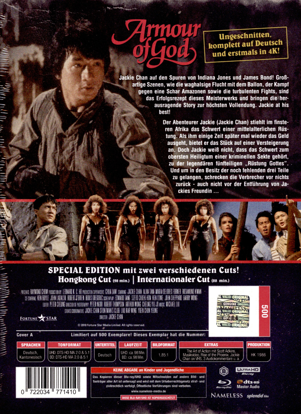 Armour of God - Der rechte Arm der Götter - Uncut Mediabook Edition  (4K Ultra HD+blu-ray) (A)