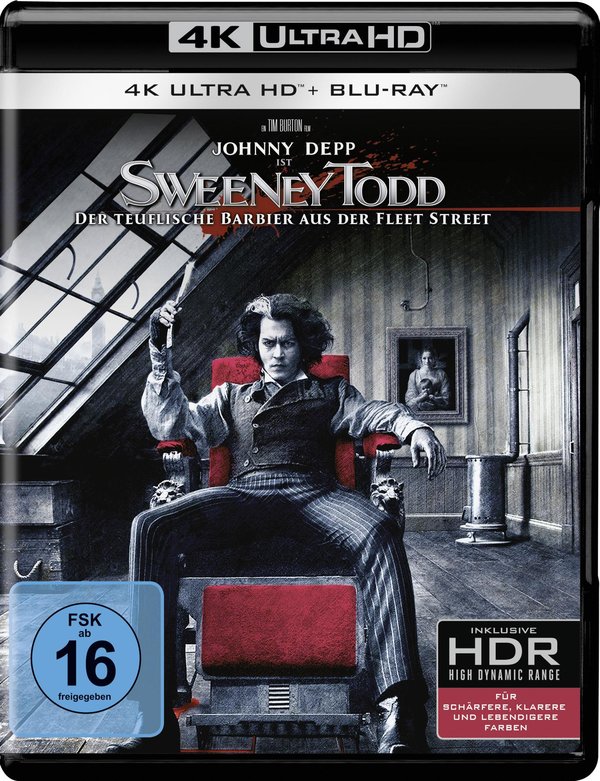 Sweeney Todd: Der teuflische Barbier aus der Fleet Street  (4K Ultra HD) (+ Blu-ray)