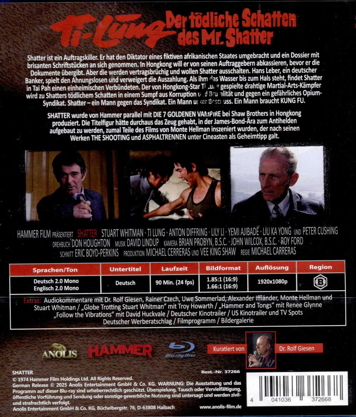 Ti Lung - Der tödliche Schatten des Mr. Shatter - Uncut Edition  (blu-ray)