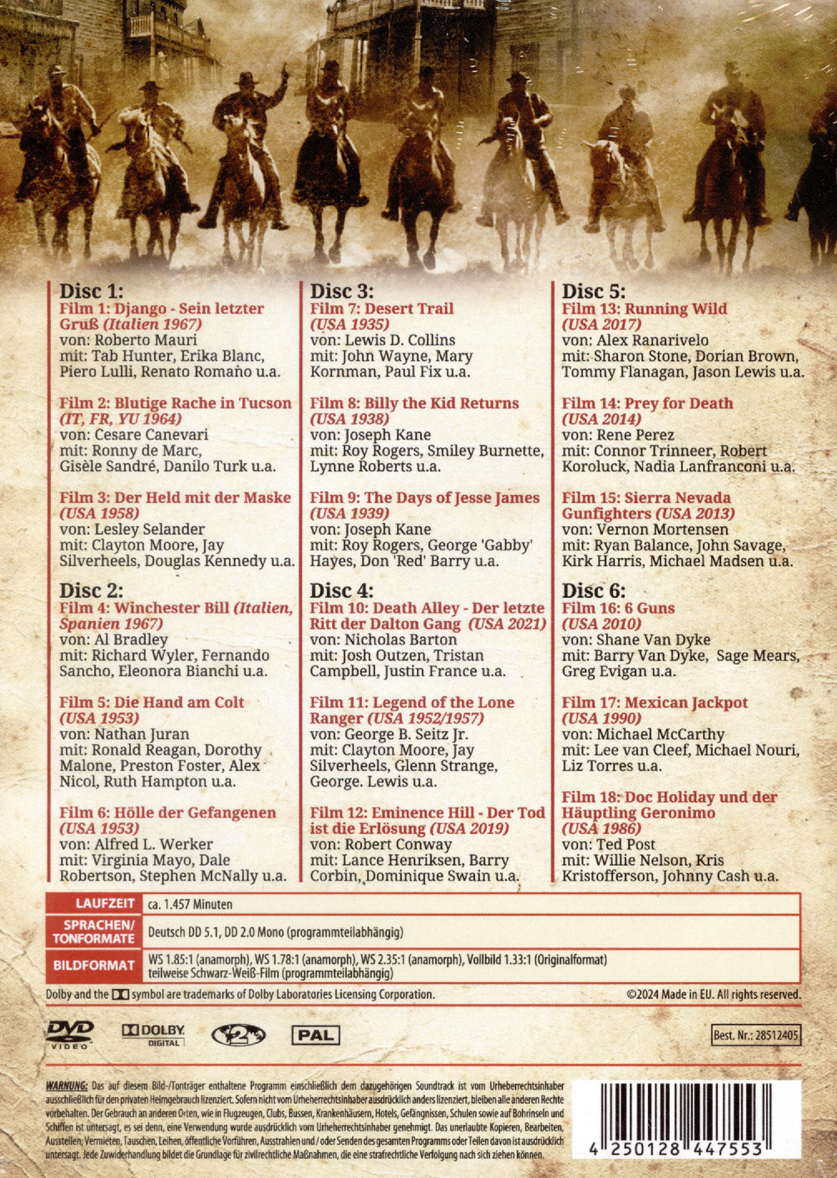 Western Kultfilme der letzten Jahrzehnte  [16 DVDs]  (DVD)