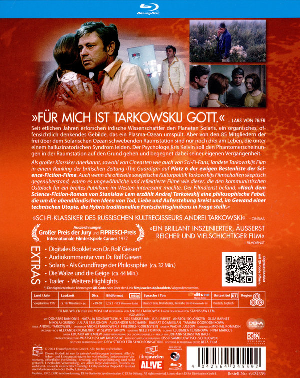 Solaris – Special Restored Edition (Filmjuwelen / DEFA Science Fiction)  (Blu-ray Disc)