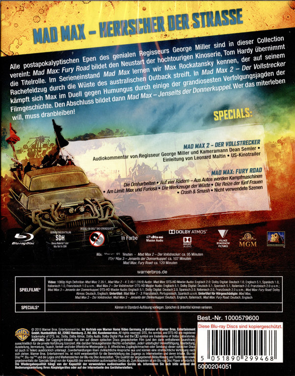 Mad Max Collection (blu-ray) Mad Max Collection (blu-ray)