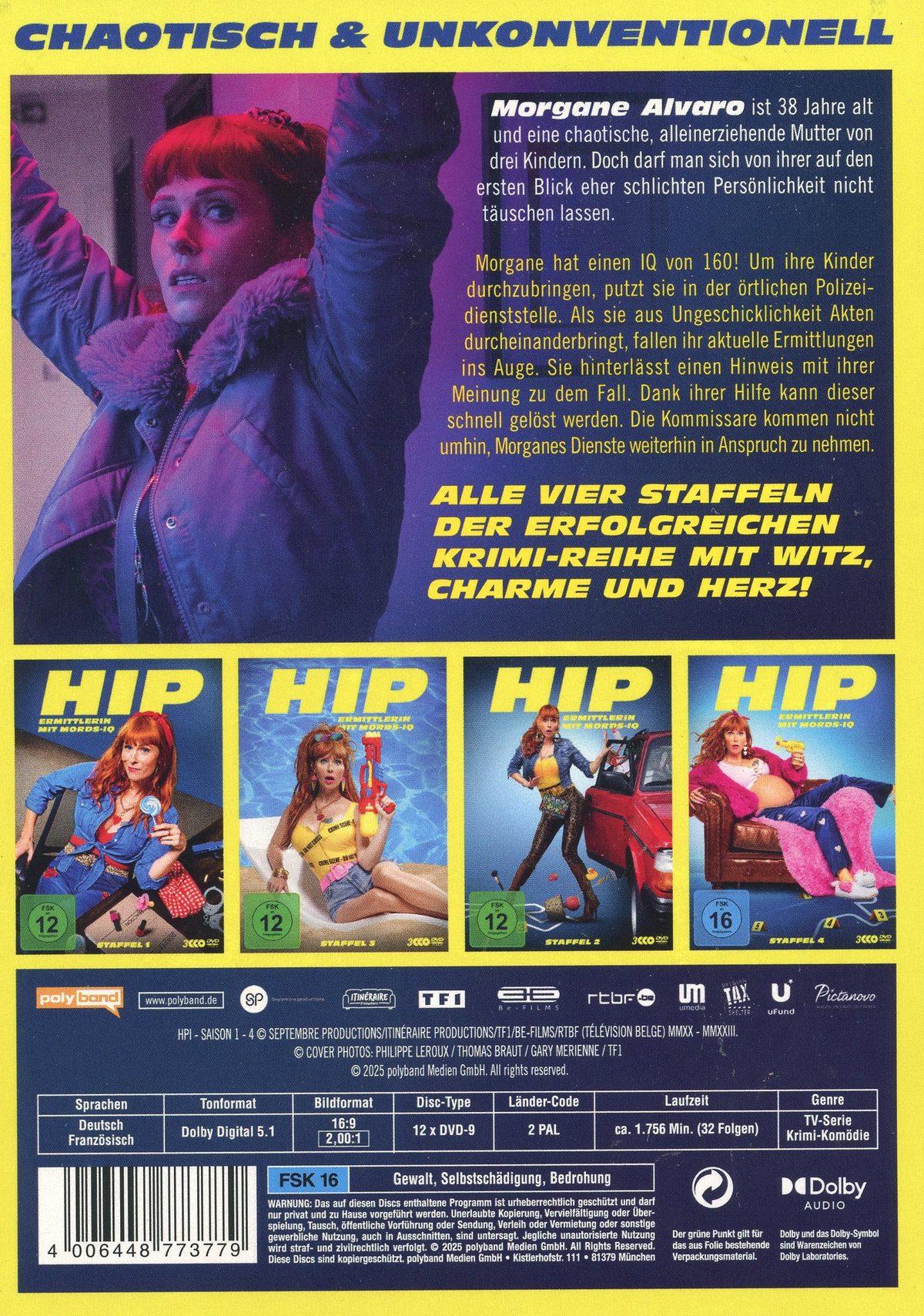 HIP: Ermittlerin mit Mords-IQ - Boxset Staffel 1 - 4 - Limitierte Fan-Edition inkl. Poster  [12 DVDs]  (DVD)