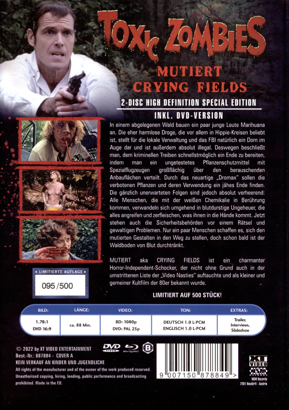 Toxic Zombies - Mutiert - Crying Fields - Uncut Mediabook Edition (DVD+blu-ray) (A)