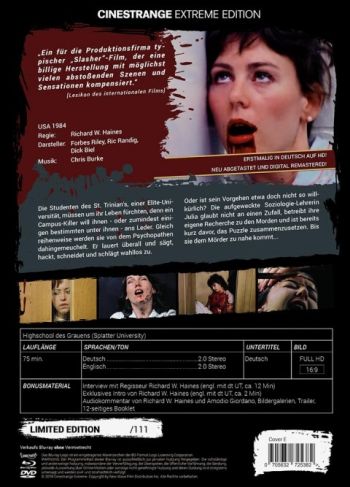 Splatter University - Uncut Mediabook Edition (DVD+blu-ray) (E)