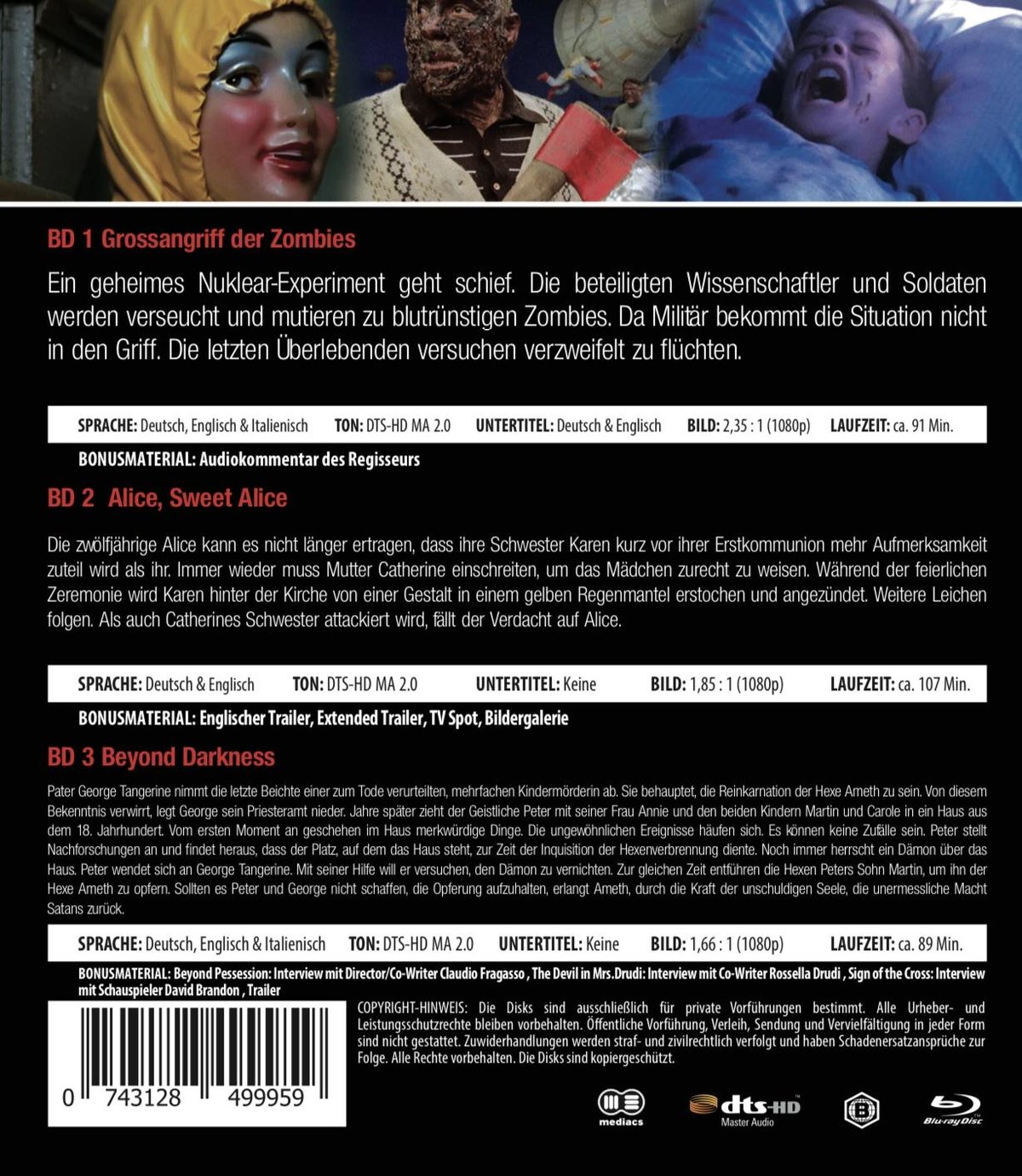HORROR BLU-RAY BUNDLE NR. 17  [3 BRs]  (Blu-ray Disc)